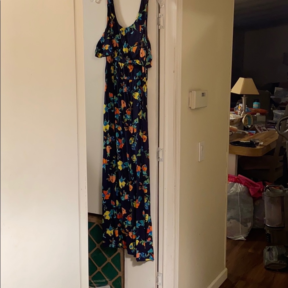 Fun multi colored floral maxi dress